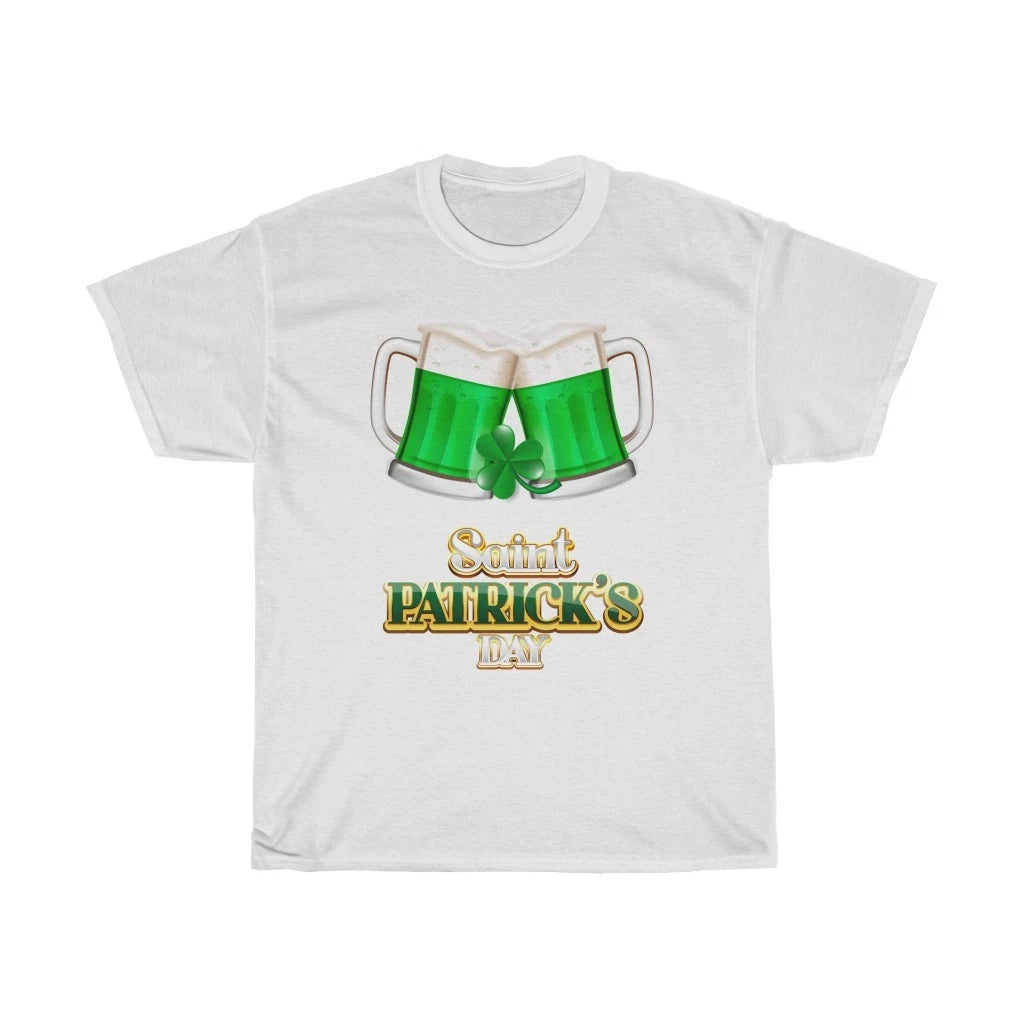 St Patrick's Day Pints Shamrock Beer Unisex Heavy Cotton Tee
