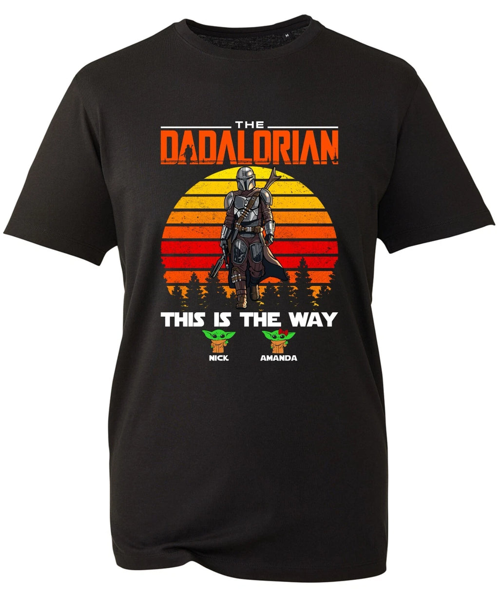 Personalised Your Name The Dadalorian This is The Way T-Shirt Father's Day Funny