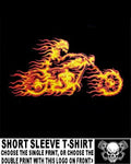 Bad Ass Ghost Hell Rider Biker In Flames Custom Chopper Motorcycle Skull WS202
