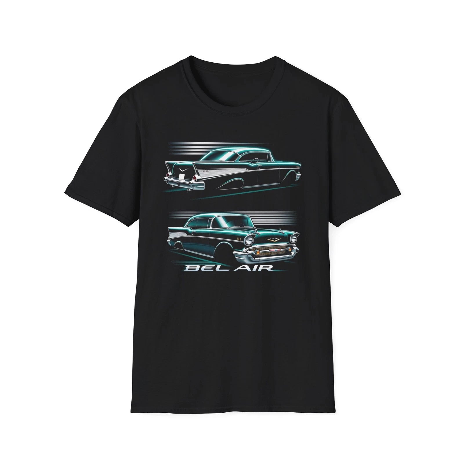 1957 Bel Air Classic Car Shirt Vintage 50s Car Graphic Retro Tee