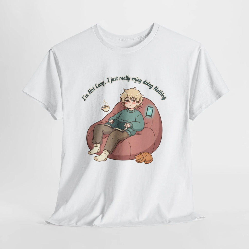 Funny Anime Boy T-Shirt “I’m Not Lazy I Just Really Enjoy Doing Nothing” Graphic