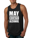 May Contain Alcohol Funny Men Tank Top Drinking Humor Muscle Shirt Party Tank