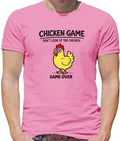 Chicken Game Over Funny Graphic - Mens T-Shirt - Chickens Love Meme Novelty