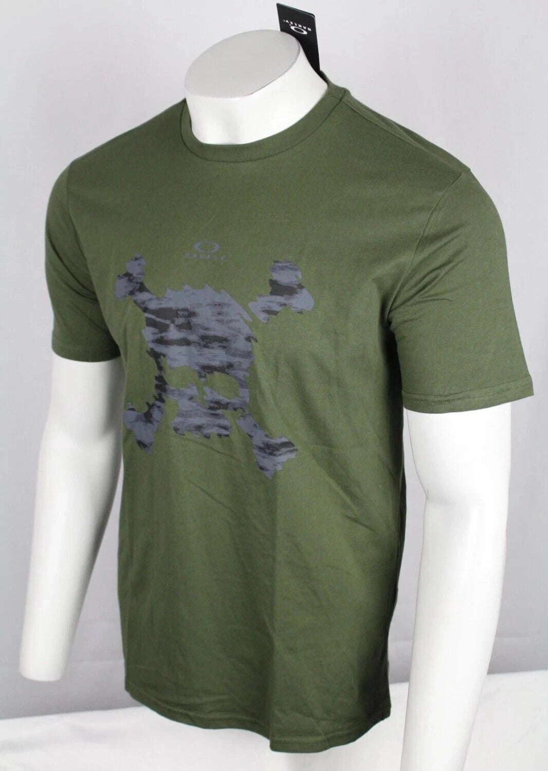 Oakley Men's Camo Skull T Shirt Short Sleeve Crew New Dark Brush