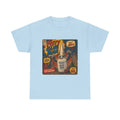 Fisty Glue Man comic art T-Shirt | vintage comic bottle graphic