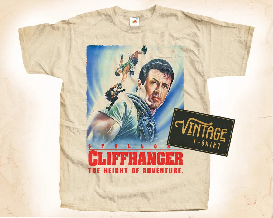 Cliffhanger Natural color Vintage T Shirt for Men Woman Unisex  Size S-5XL