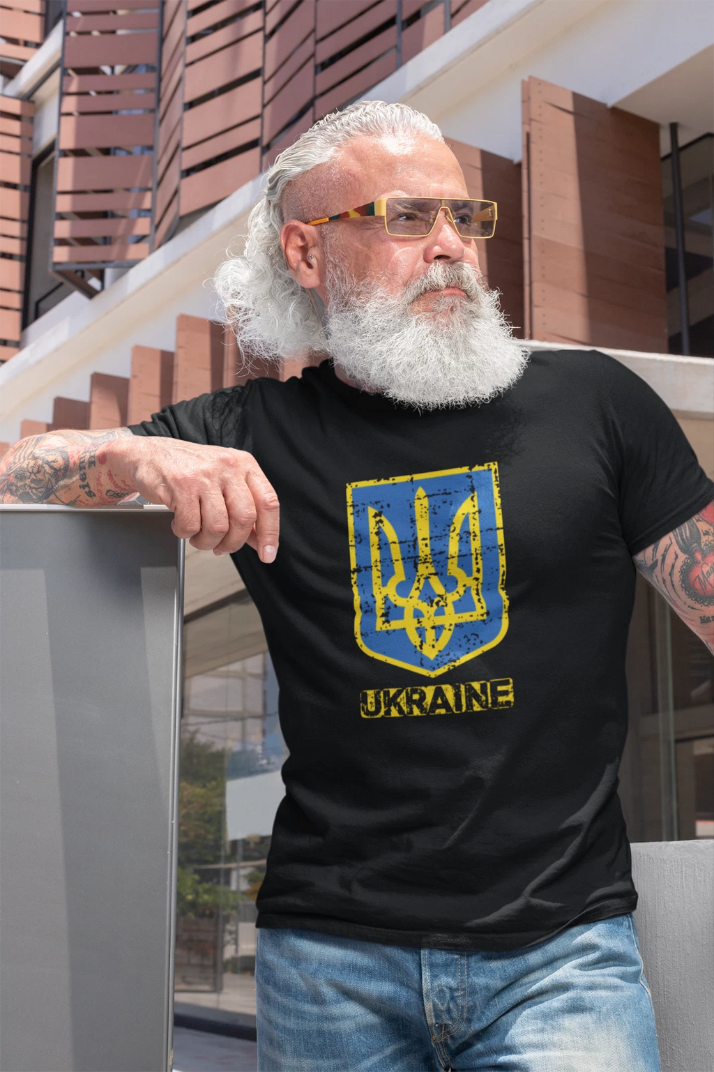 Ukraine T-Shirt Ukraine Flag  Stand With Ukraine Vintage Coat of Arm Trident Tee