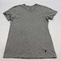 Polo Ralph Lauren Slim Fit T-shirt Men M Gray Logo V-Neck 100% Cotton.#47501