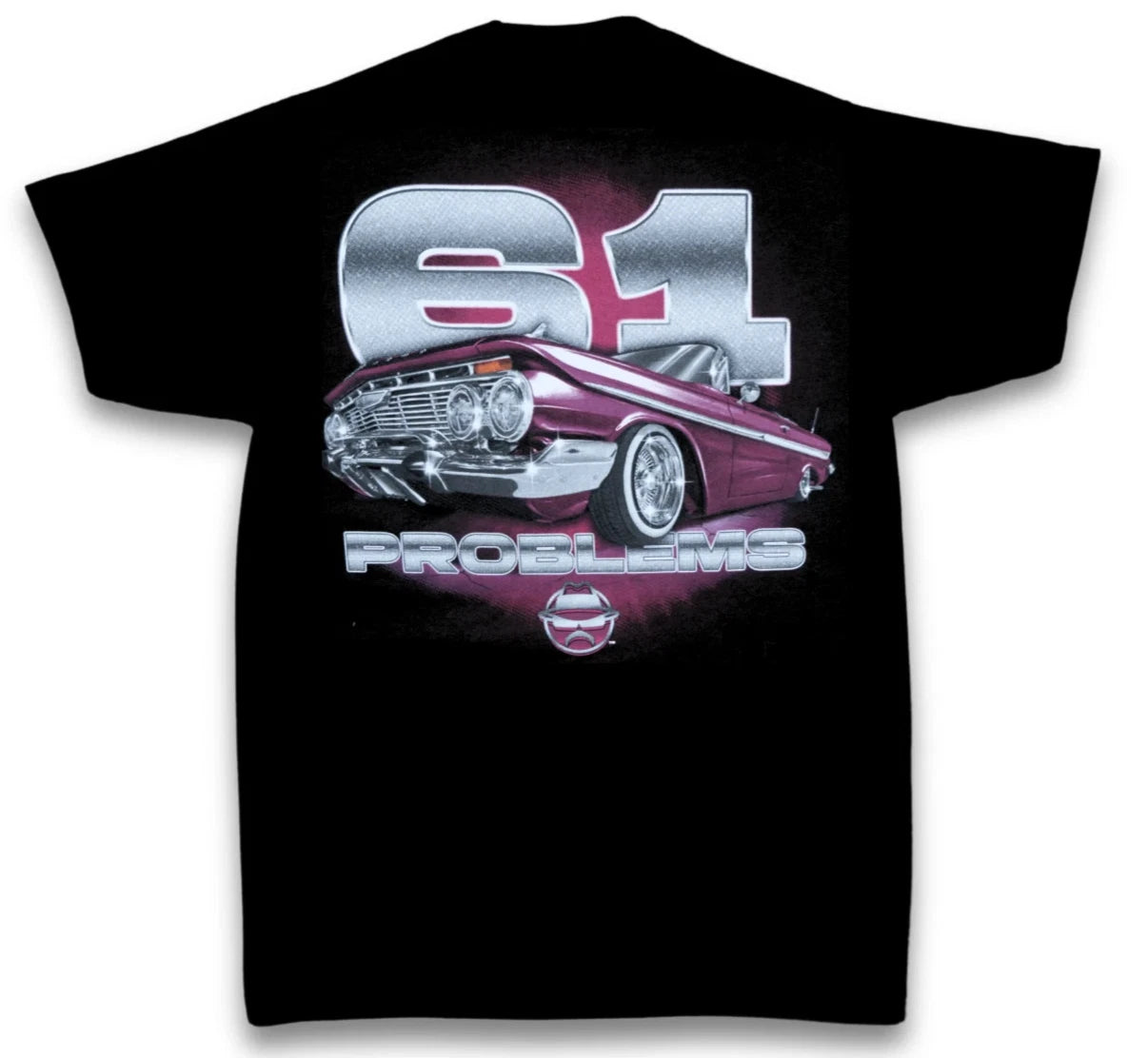 Lowrider T Shirt 61 Problems 1961 Chevrolet Impala Black