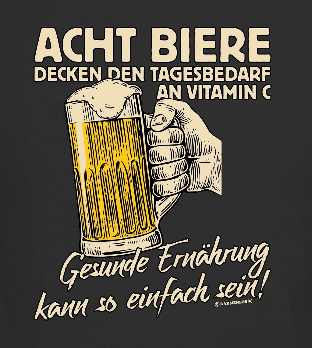 Funny Mens T-Shirt Black Beer Is Daily Vitamin C Quote Graphic