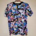 Fresh Prints Manga Graphic T-Shirt Mens Small Anime Comic All Over Print Tee