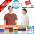 🔥 Hanes Perfect-T T-Shirt Cotton & Blends Short Sleeve Up To 5XL 4980 a