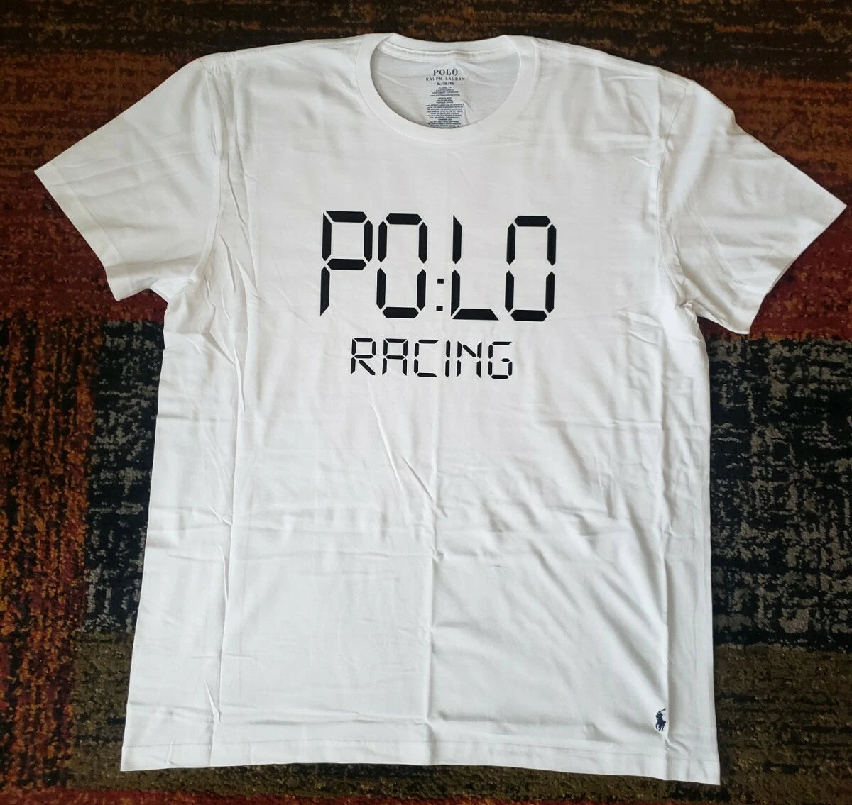 POLO RALPH LAUREN CLASSIC FIT CUSTOM P1 RACING DIGITAL LOGO SHIRT STADIUM PWING