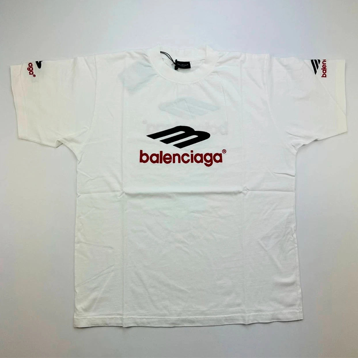 Balenciaga 3B Sports Icon T-shirt White Cotton Oversized Size 2XL