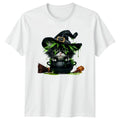 Cute Witch Cat Spooky Halloween T-Shirt Witchcraft Halloween Gift