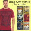Mens Tshirts T shirt Tee Summer Medium Large X-Large XX-Large 100% Cotton Red UK