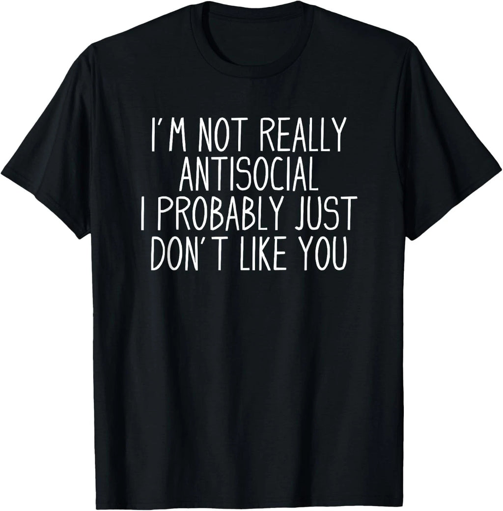 Funny Introvert Unisex-Adults Black Modern Classic T-Shirt
