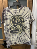 Fifth Sun Cobra Kai T-Shirt Mens Medium Gray Tie Dye Graphic Karate Kid Tee