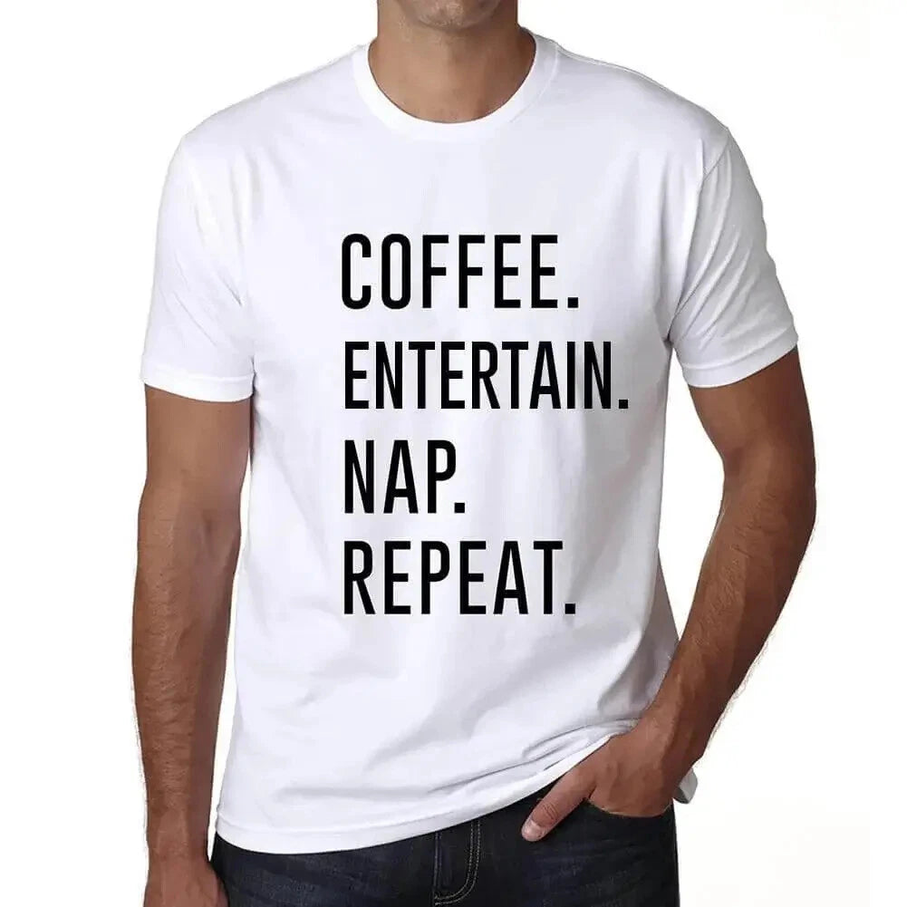 ULTRABASIC men's t-shirt coffee entertainment nap rehearsal coffee