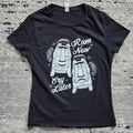 Smart Blanks Tiki Moai T-Shirt XL Black Rum Now Cry Later Lowbrow Art Graphic...