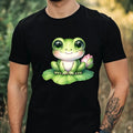 Mens Cute Funny Frog Motif Cotton T-Shirt Size XS to 5XL