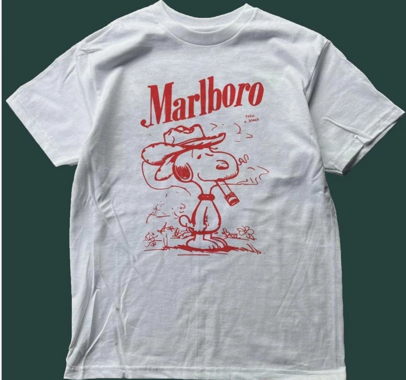 Marlboro Sn0opy Take a Break Graphic T-Shirt