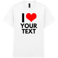 Mens Custom I Heart Tshirt • Mens Unisex T Shirt