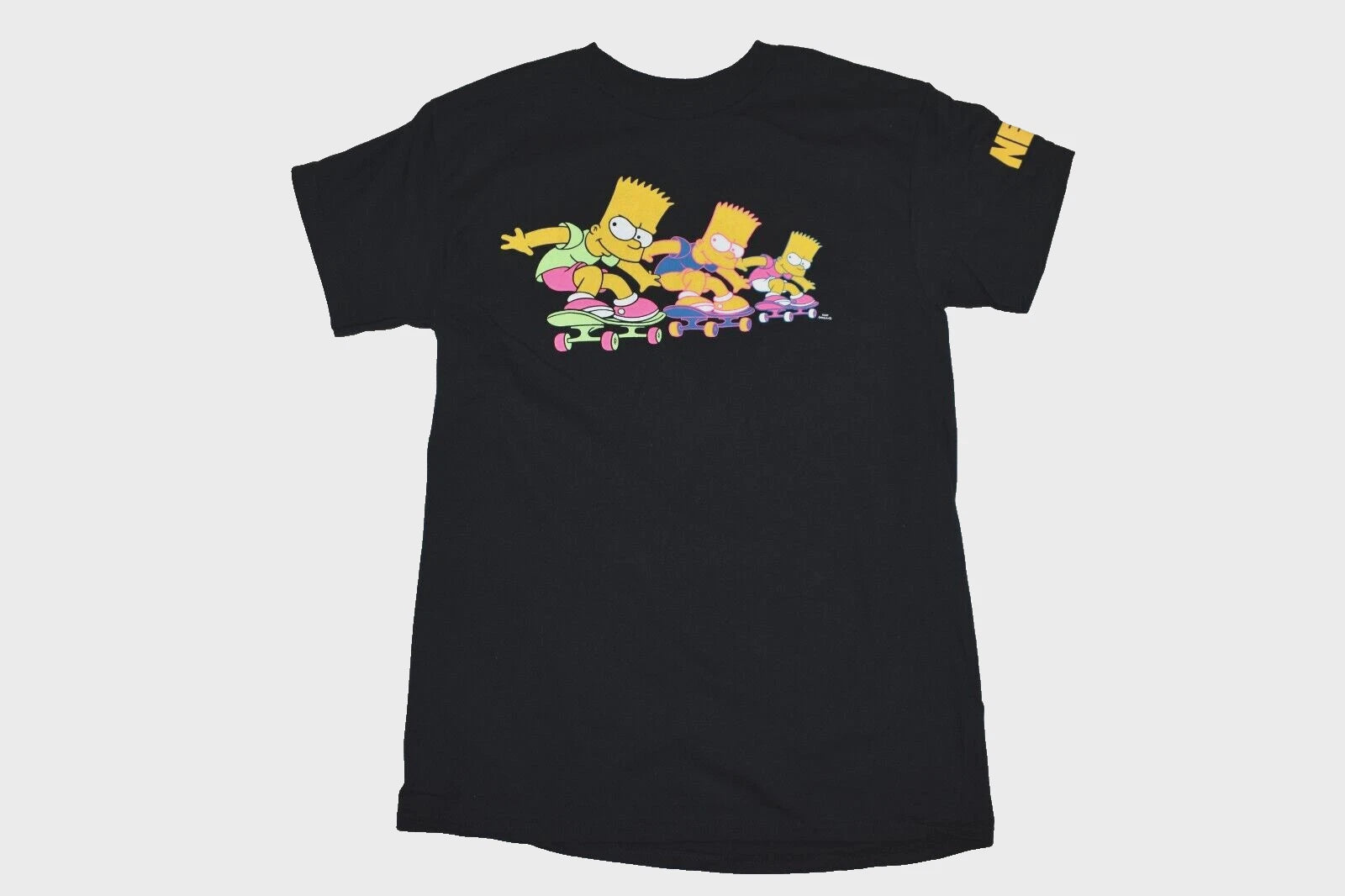 Neff x The Simpsons Mens Bart Simpson Skateboarding Funny Shirt New M, L, XL