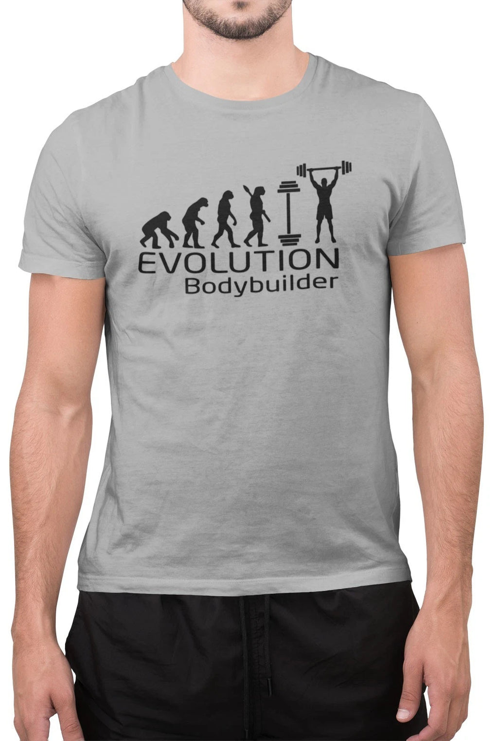 Funny Evolution Bodybuilder Bodybuilding Muscles Gym Mens Top Novelty T-Shirt