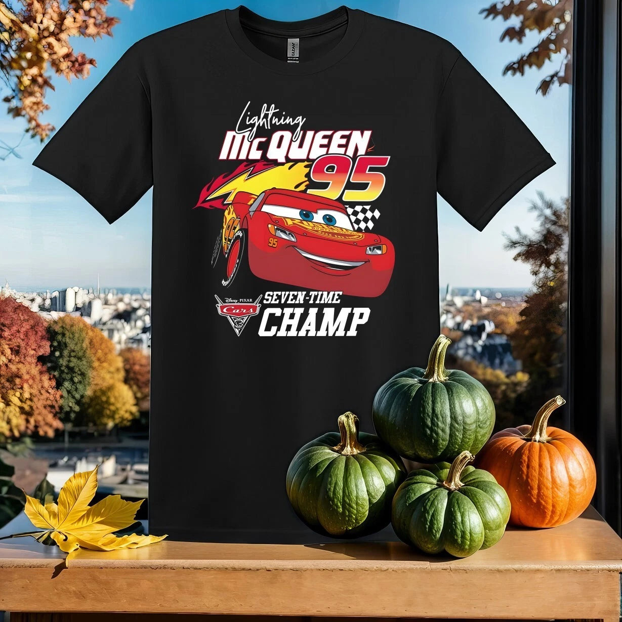 Vintage Lightning Mcqueen T-shirt T shirt Men Women Unisex Tshirt SY854