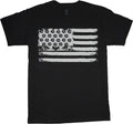Mens Big and Tall T-shirts Graphic Tee American Flag Mens Clothing Apparel