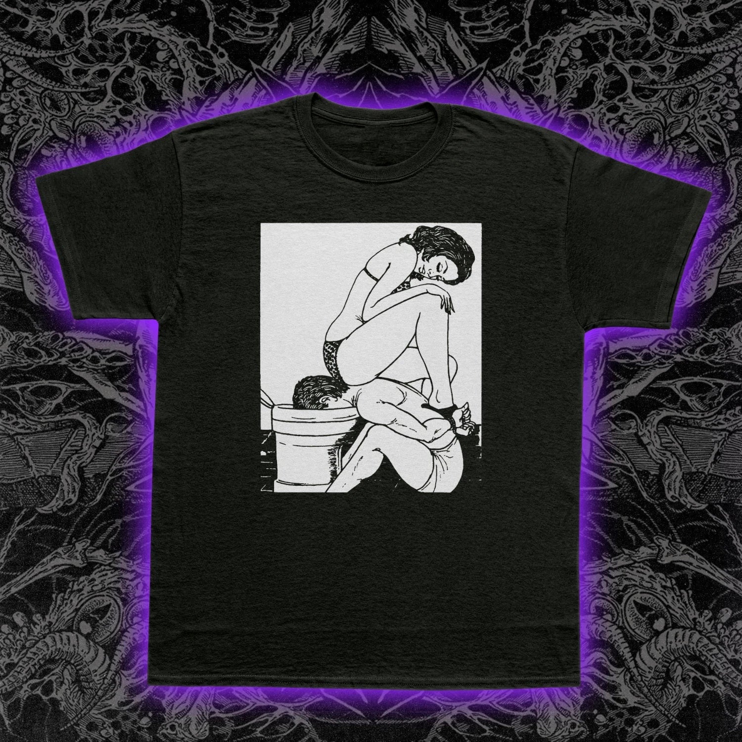 Toilet Slave T-Shirt Noise Industrial Punk Graphic Tee Disturbing Art Shirt