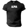 Alpha T Shirt Gym Clothing Bodybuilding Training Workout Exercise Boxing MMA Top