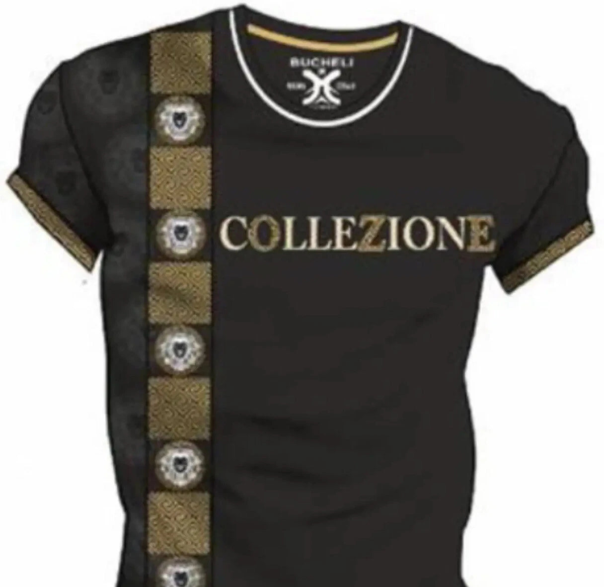 Men's Bucheli Cotton T Shirt,Italian Style,Slim Fit,Stretch M L…A12.A