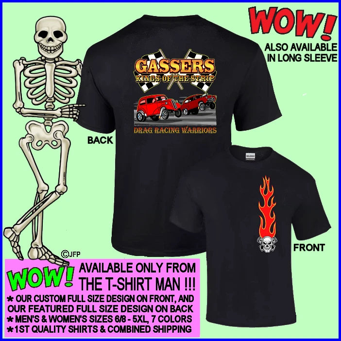 Anglia Henry J Gasser Kings of the Street & Strip Drag Racing Warrior T-shirt 2
