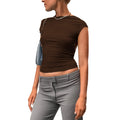 Backless Slim Fit Tee Stylish Open Back Top For Summer Recommended GEV