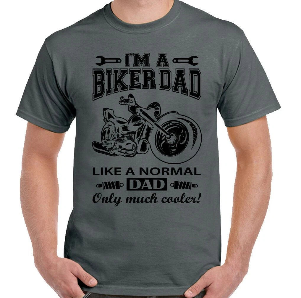 Biker Dad T-Shirt Mens Funny Motorbike Motorcycle Father's Day Bike Xmas I'm A