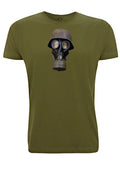 Vintage Gas Mask T Shirt Spooky Face WW1 WW2 Soldier Gamer Pov UK Military Mask