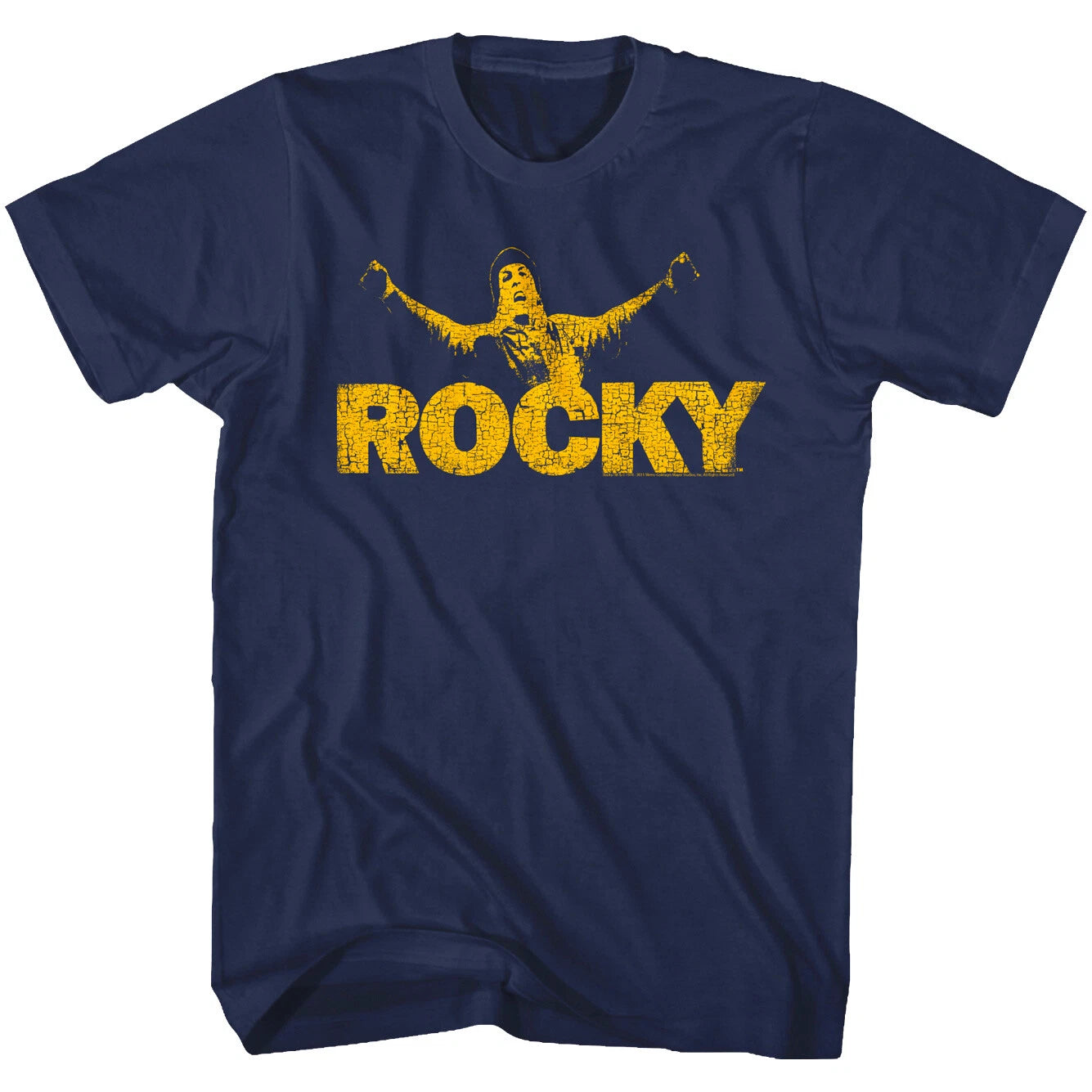 Rocky Balboa Vintage Logo Men's T Shirt Boxing Movie Fighter Training Pose Sly