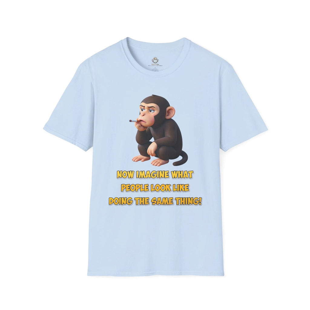 Smoking Monkey Illustration T-Shirt | Funny Quote Tee