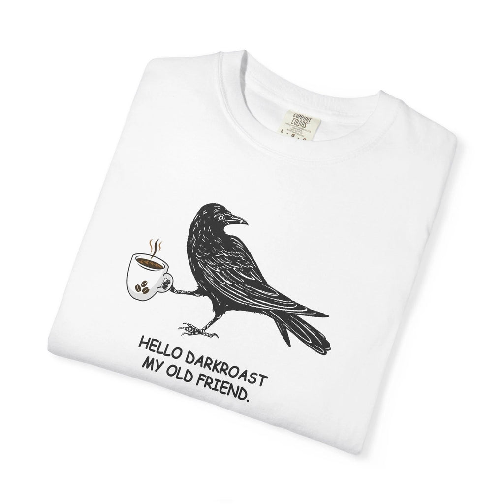 Crow Shirt, Coffee Lover T-shirt, Comfort Colors Shirt, Unisex Garment-Dyed Tee