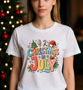 Christmas In July T-Shirt - Funny Christmas Day Shirt - Party Gift For Tee Top