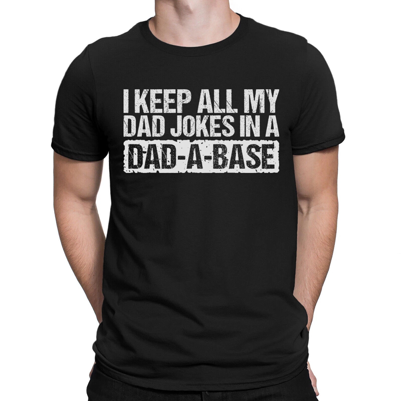 I Keep All My Dad Jokes New Daddy Fathers Day Gift Funny Mens T-Shirts Top #NED