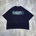 Y2K Navy and Blue Phat Farm Skater Graphic Tee Shirt Adult XL