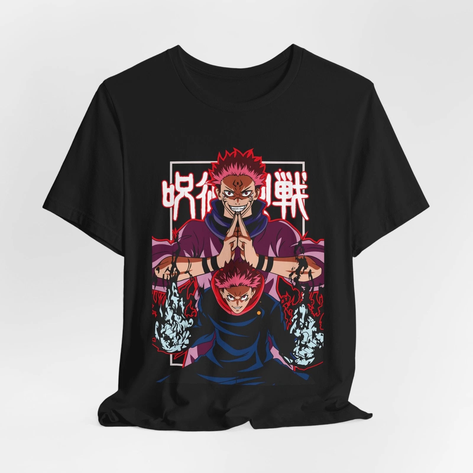 Sukuna and Yuji Anime Graphic Tee, JJK Unisex Tee, Short Sleeve T-Shirt,