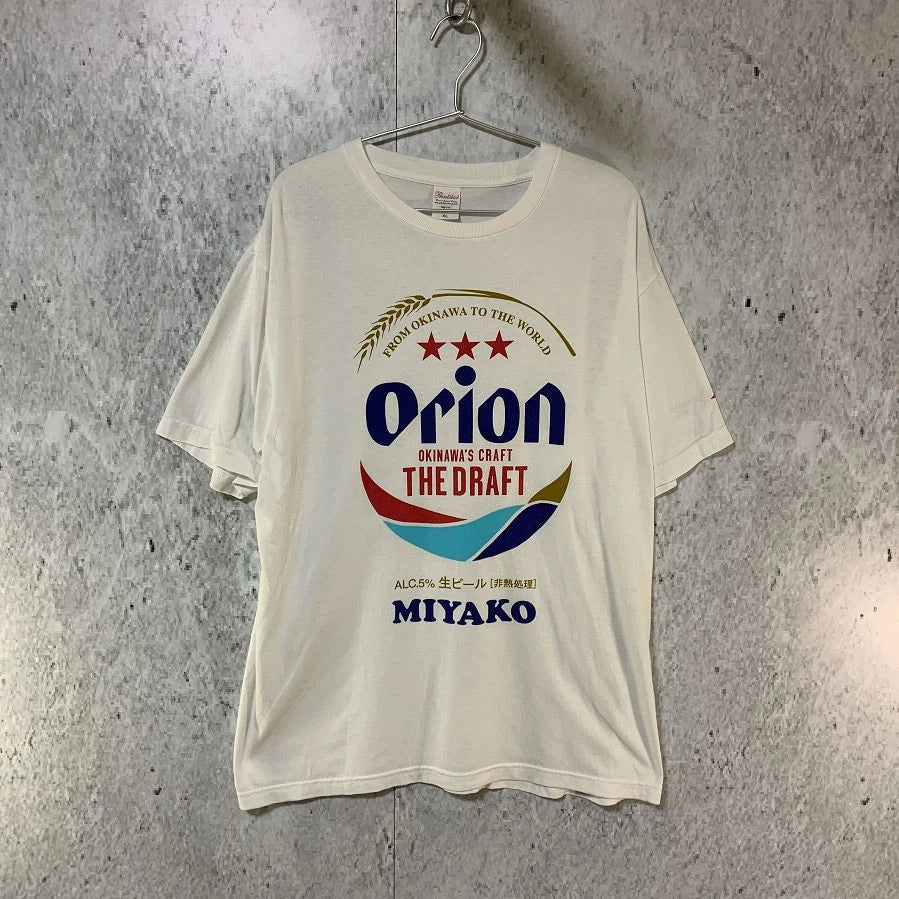 ORIONBEER Miyakojima Ver Orion Beer Graphic T-shirt White Size XL