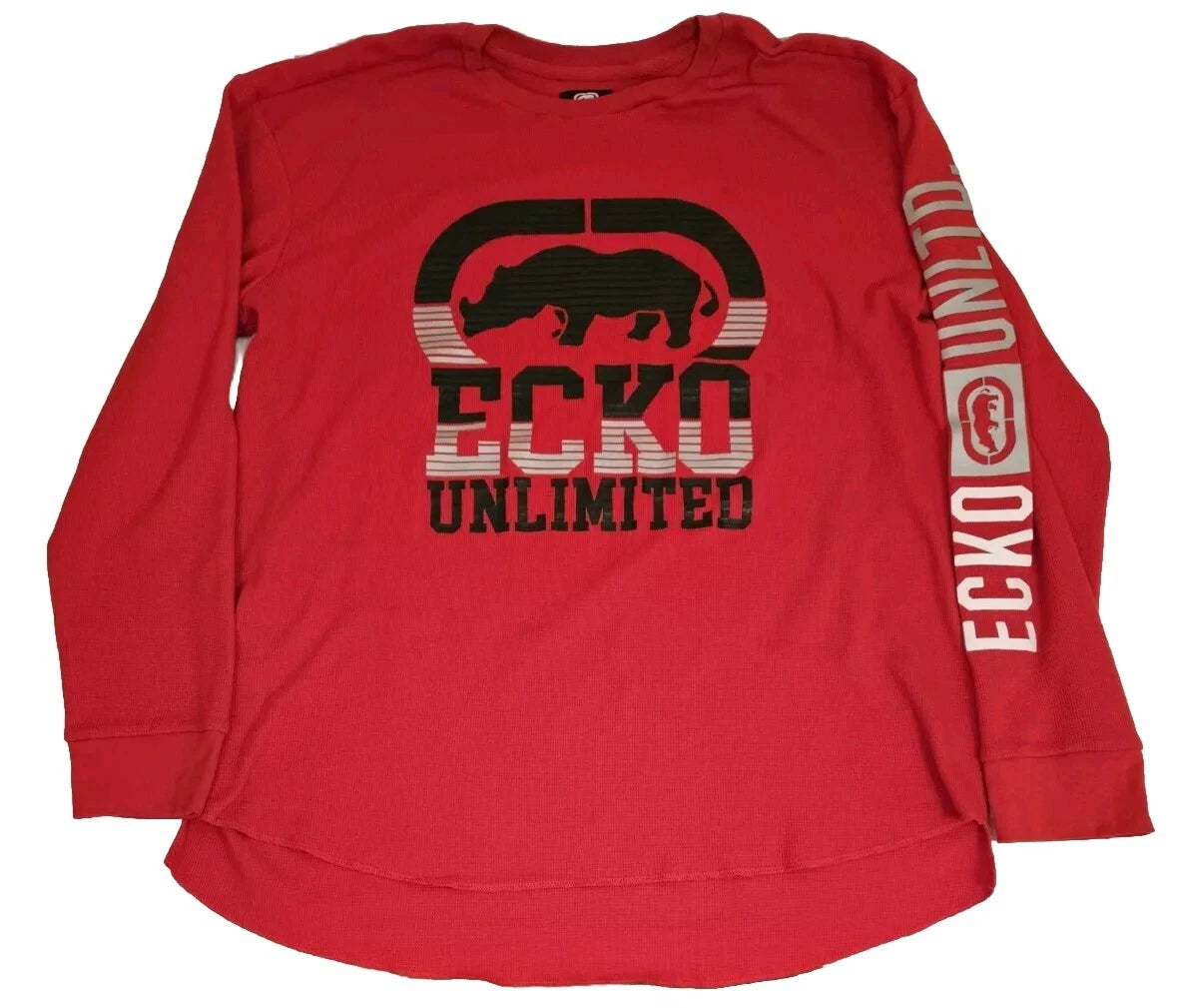 ECKO UNLTD Shirt Men's 3XL Long Sleeve Y2K Red XXXL