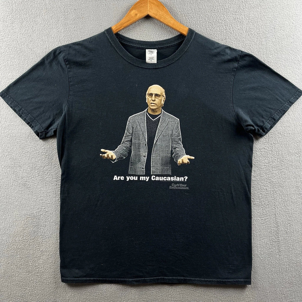 Vintage Curb Your Enthusiasm Shirt Mens Large Larry David HBO TV Show Promo 2010