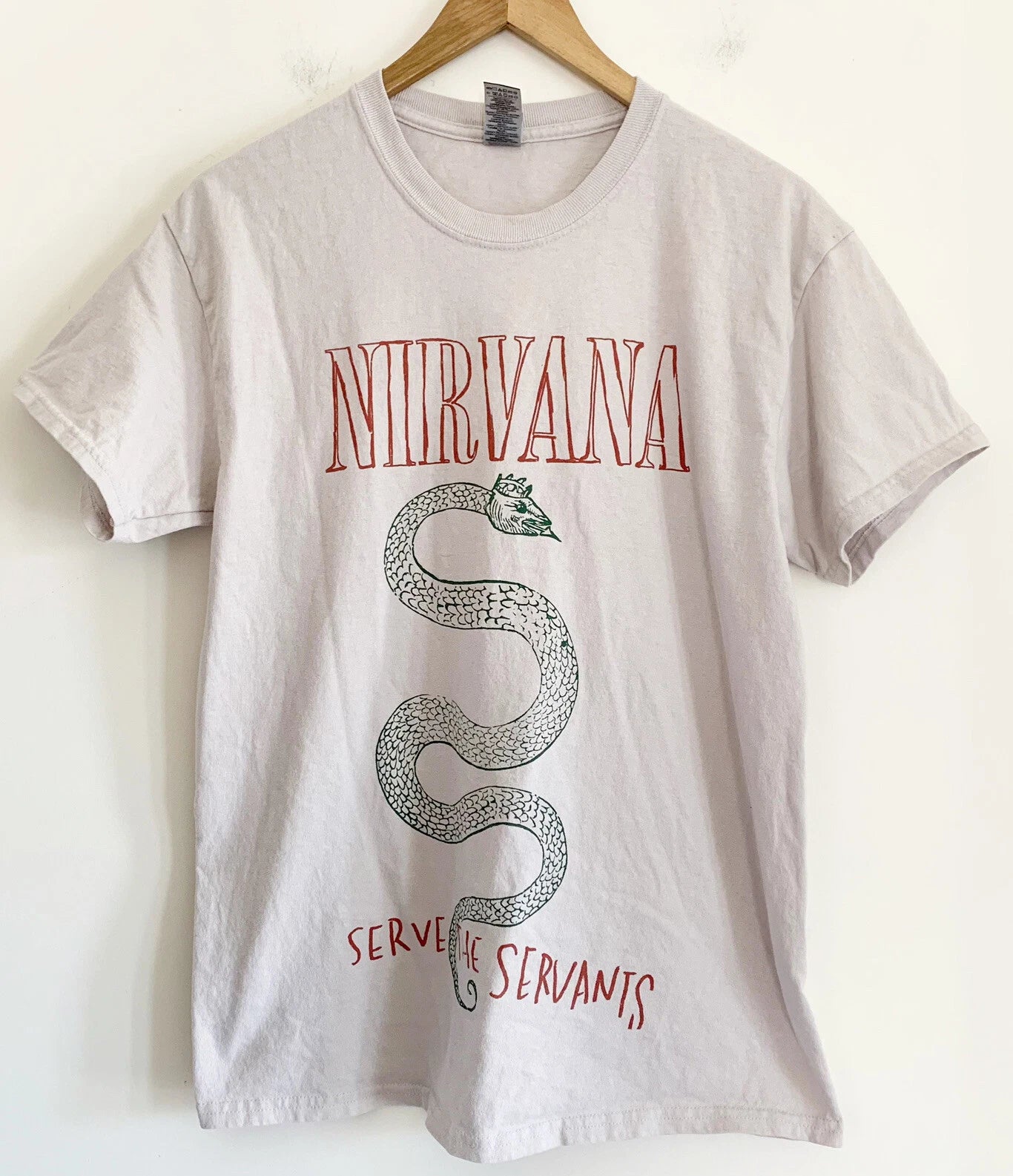 Nirvana Serpent Gray Tee Shirt Medium