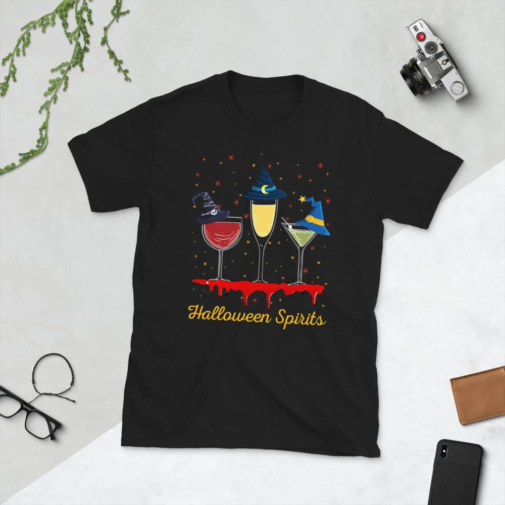 Halloween Spirits Shirt, Funny Halloween Shirt, Wine Shirt